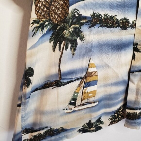 Vintage Hawaiian Tropical UBC Button-up Men's Pocket Shirt Medium - Picture 4 of 11